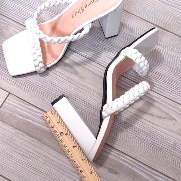 (67-3152) Comeshun Women's Square Heels Sandals Block Sz 39 (8.5) - Picture 3 of 11